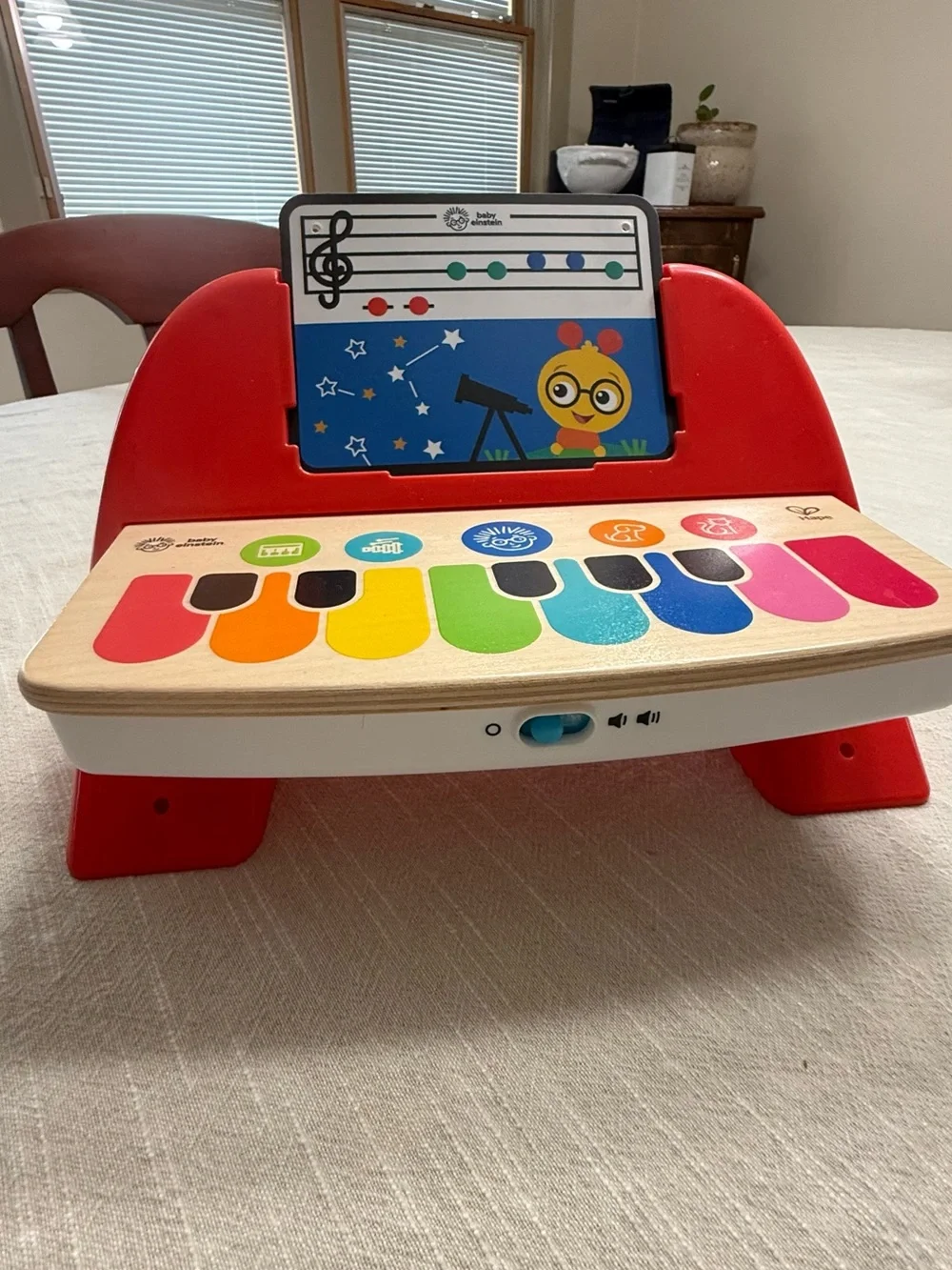 Baby Einstein Kids Piano Toy - Red Multi-Color Play Keyboard